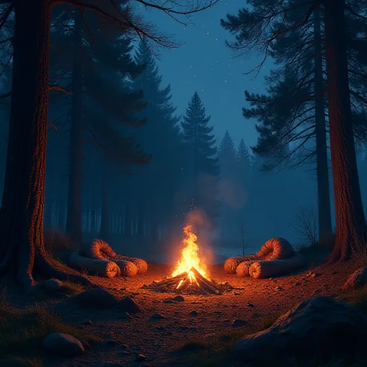 DnD Campfire Rest soundboard — looping music, ambience and SFX